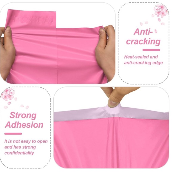 10 pcs Pink Poly Mailers Shipping Bags  10x13 Inch - Picture 2 of 2